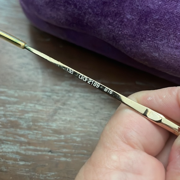 Gucci vintage GG2289 BT6 oversized rounded full rim pink tortoise gold metallic - Picture 12 of 16